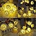 KingSo 20 LED Battery Operated Rose Flower String Lights Wedding Garden Christmas Decor Warm White