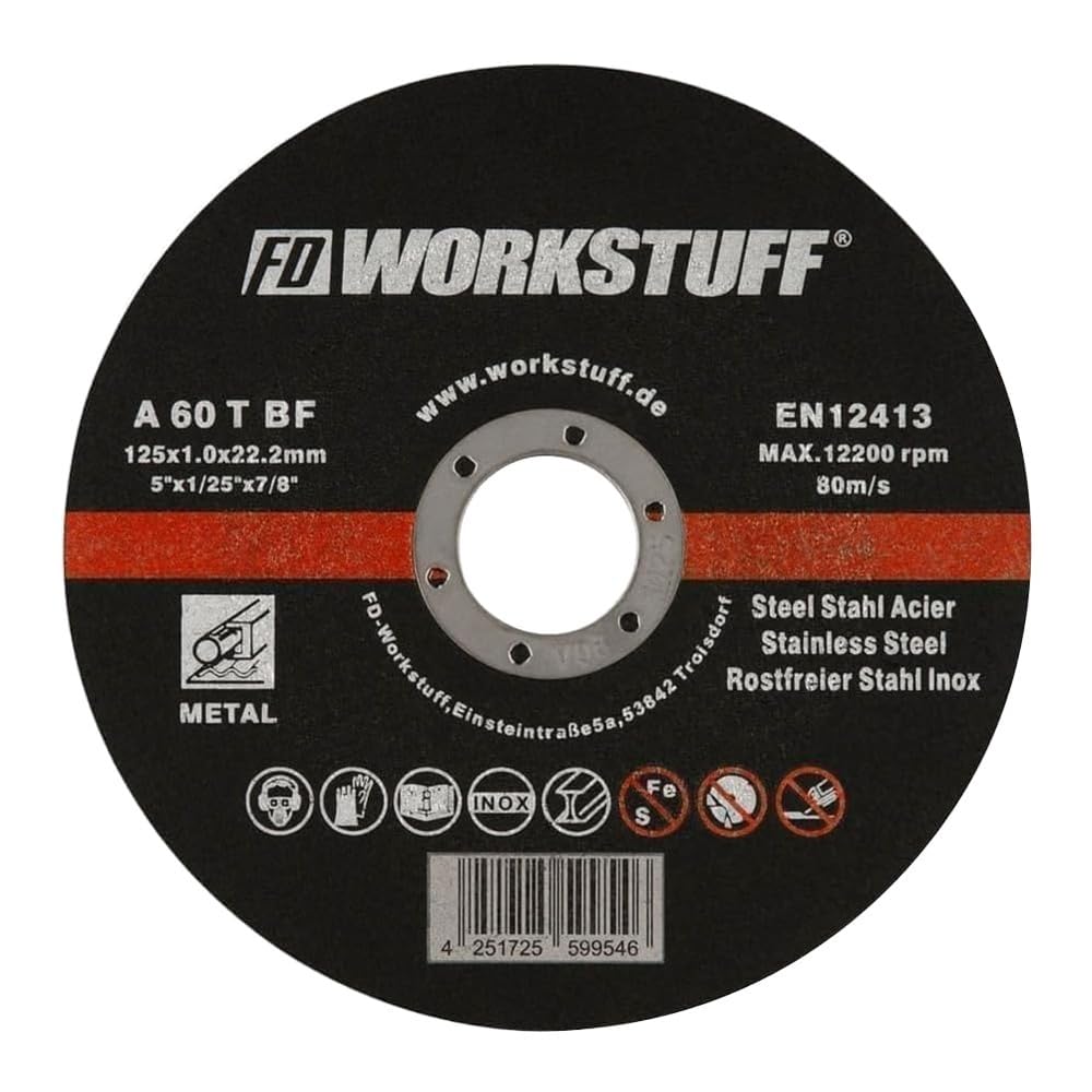 Cutting Discs 125mm – 40 Pack 1mm Thin Inox Blades for Stainless Steel Fits Angle Grinders Slitting & Metal Cutting Discs