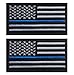 TACVASEN® Bundle 2 Pieces-Tactical Police Law Enforcement Thin Blue Line United States Flag Patch