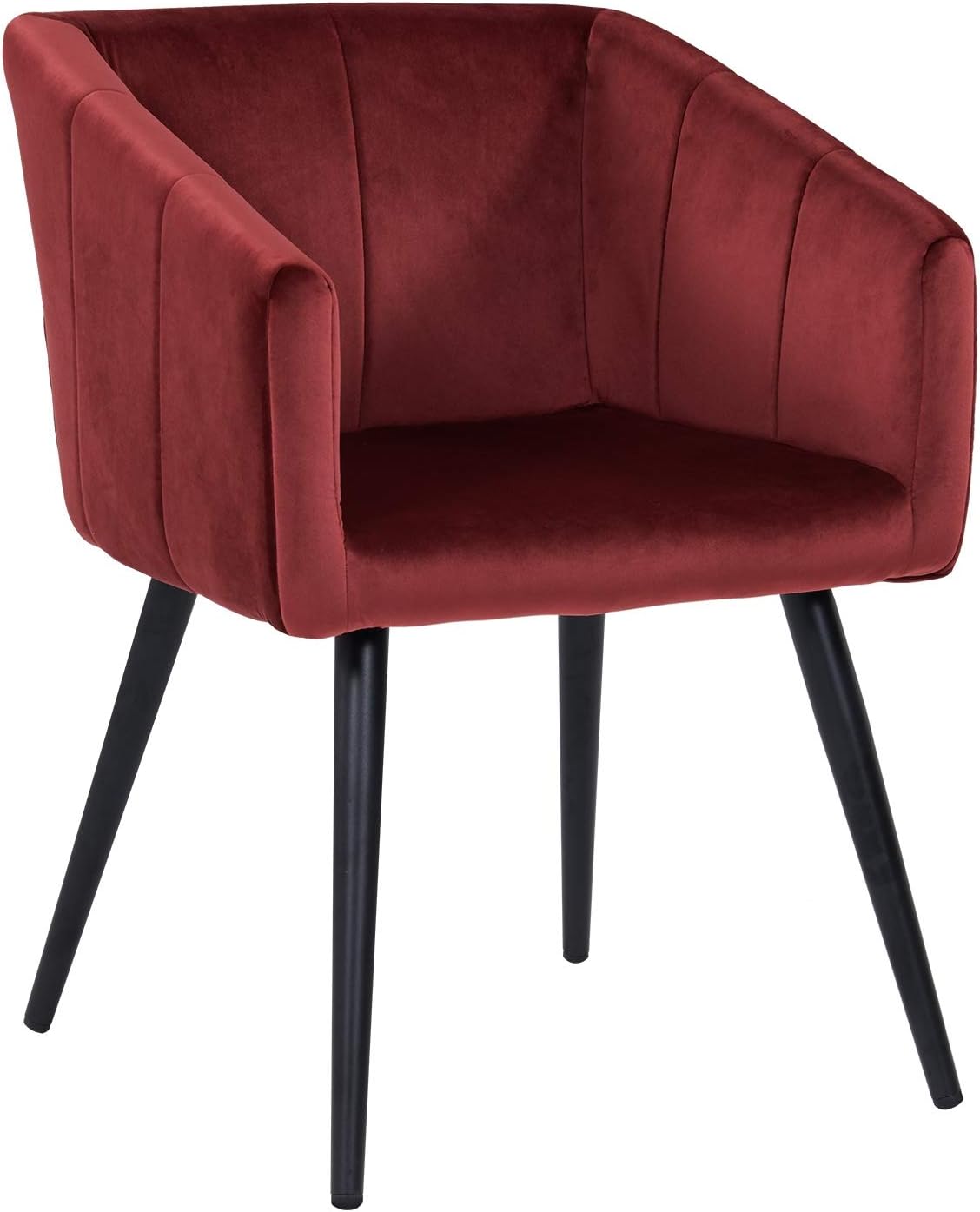 Duhome Dining Chair Fabric (Velvet) Wine Red Bordeaux Chair Retro