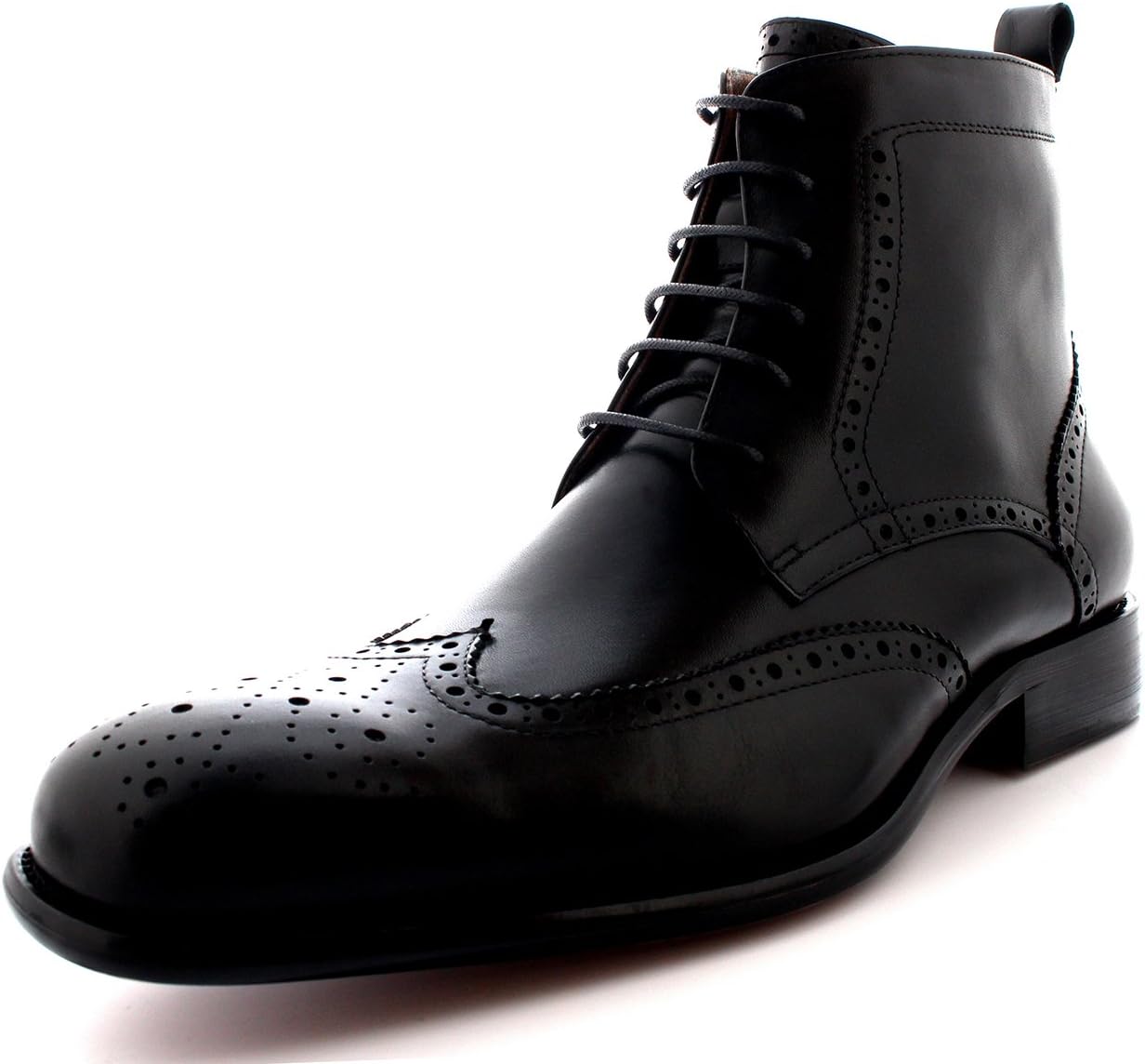 Queensbury Smith Mens Oxfords Smart Wing Tip Real Full Leather Ankle Shoe Boots