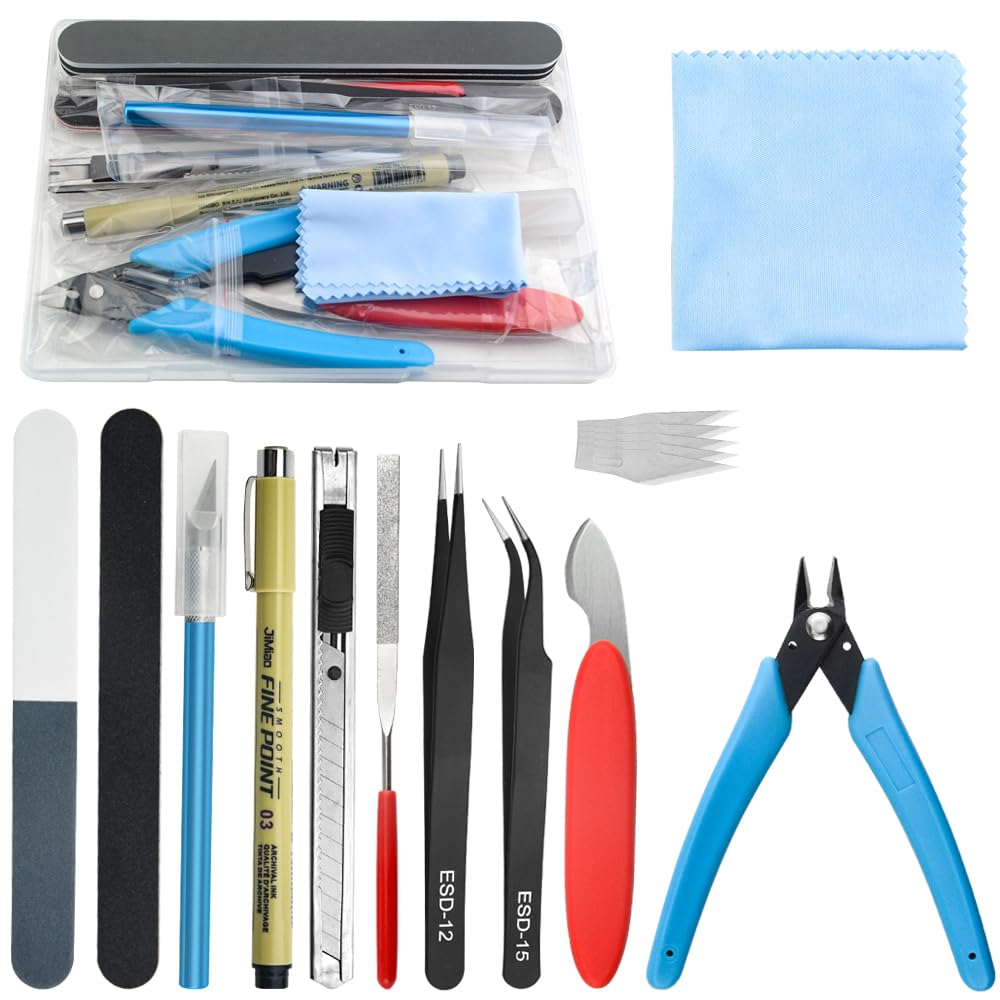 WMYCONGCONG 12 PCS Gundam Model Tools Kit Hobby Building Tools Craft Set for Basic Model Building, Repairing and Fixing