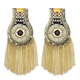 Gonioa 2Pcs Long Tassel Vintage Epaulet Handmade