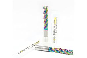 WEXWE Tools 3/8” Extra Long Carbide Square End Mill for Aluminum, Copper Alloy, Plastic, 3" Overall Length End Mill Bits, 3 Flute HRC 62 Deg DLC Coating, CNC Router Bits 3/8 Shank (3/8-3" 2PCS)