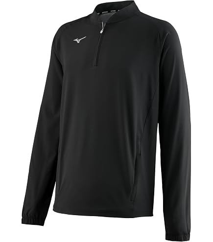 Amazon.com: Mizuno Gametime Short Sleeve Hitting Jacket | Black