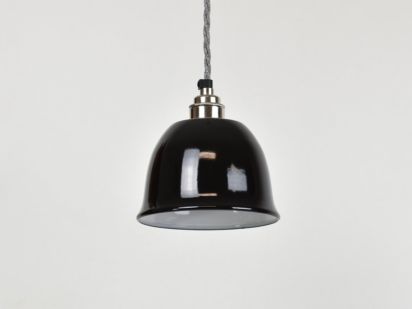 Small Black Bell Cup Industrial Enamel Vintage Factory Warehouse Style Light Lamp Shade