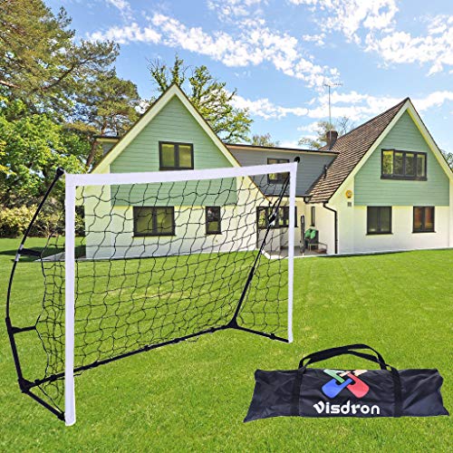 Toonshare Portable Soccer Goal, Pop Up Goal Nets with Aim Target, with Agility Training Cones, Folding Backyard Soccer Goal with All Weather Net and Portable Carrying Case for Kids & Adults Size 6x4' - Thumbnail 7