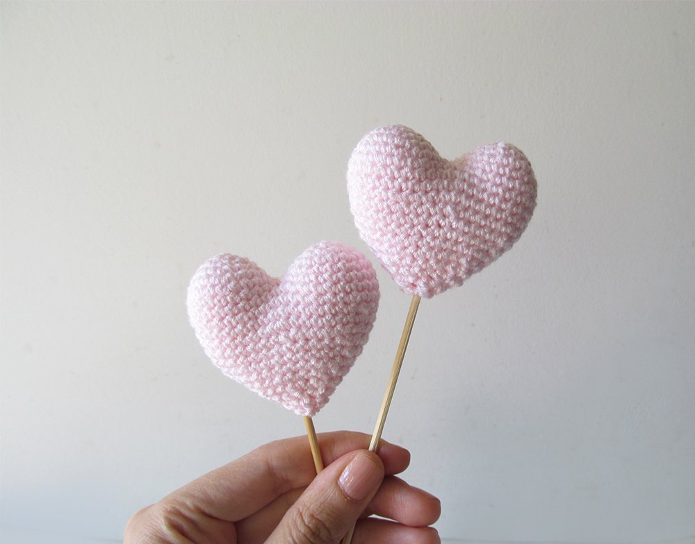 Amazon Com Amigurumi Crochet Cinderella Pink Heart Set Of 2