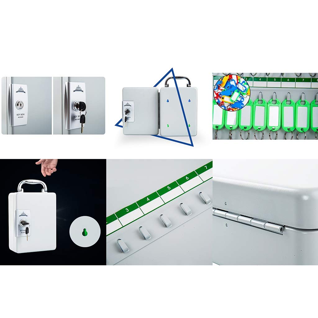 Qsjy File Cabinets Key Cabinet 100 Digits Wall Mounted Combination Key Safety Organizer Lock Box 29 22 5 8cm Stainless Steel Home Kitchen Hallway Furniture