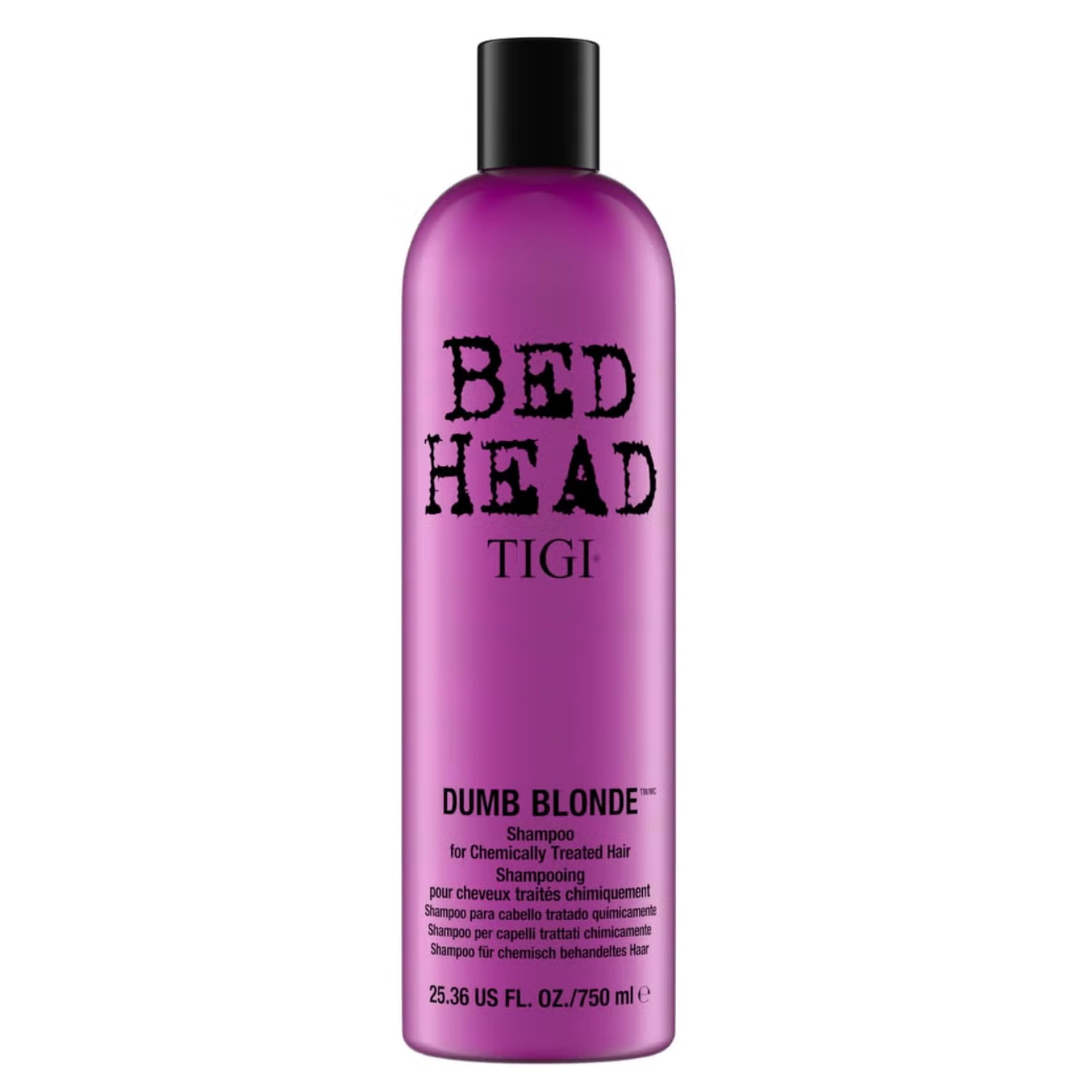 Bed Head by TIGI Dumb Blonde 750ml Shampoo - XXL Salon Professional Hair Care for Bleached Locks, Deep Moisturising for Hair Damaged by Bleach, Intense Moisture, Protect Colour, Restores Scalp Health