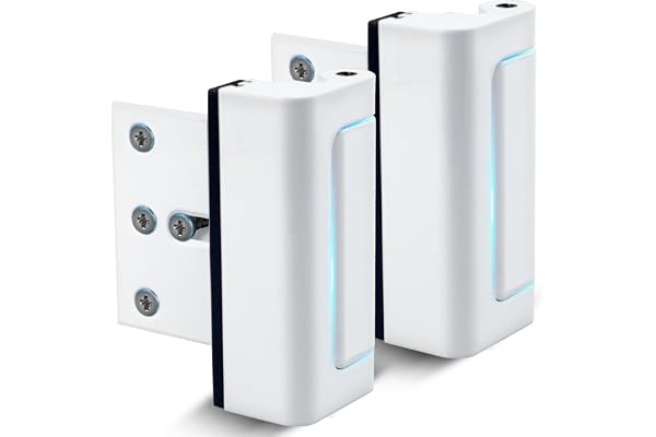 Dwell + Good Door Locks (2-Pack) - Easy to Install Aluminum Home Security Door Lock Reinforcement - Internal, Back and Front