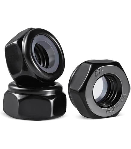 pouilzx M4 Carbon Steel Grade 8 Hexagon Hex Nut Black Carbon Steel