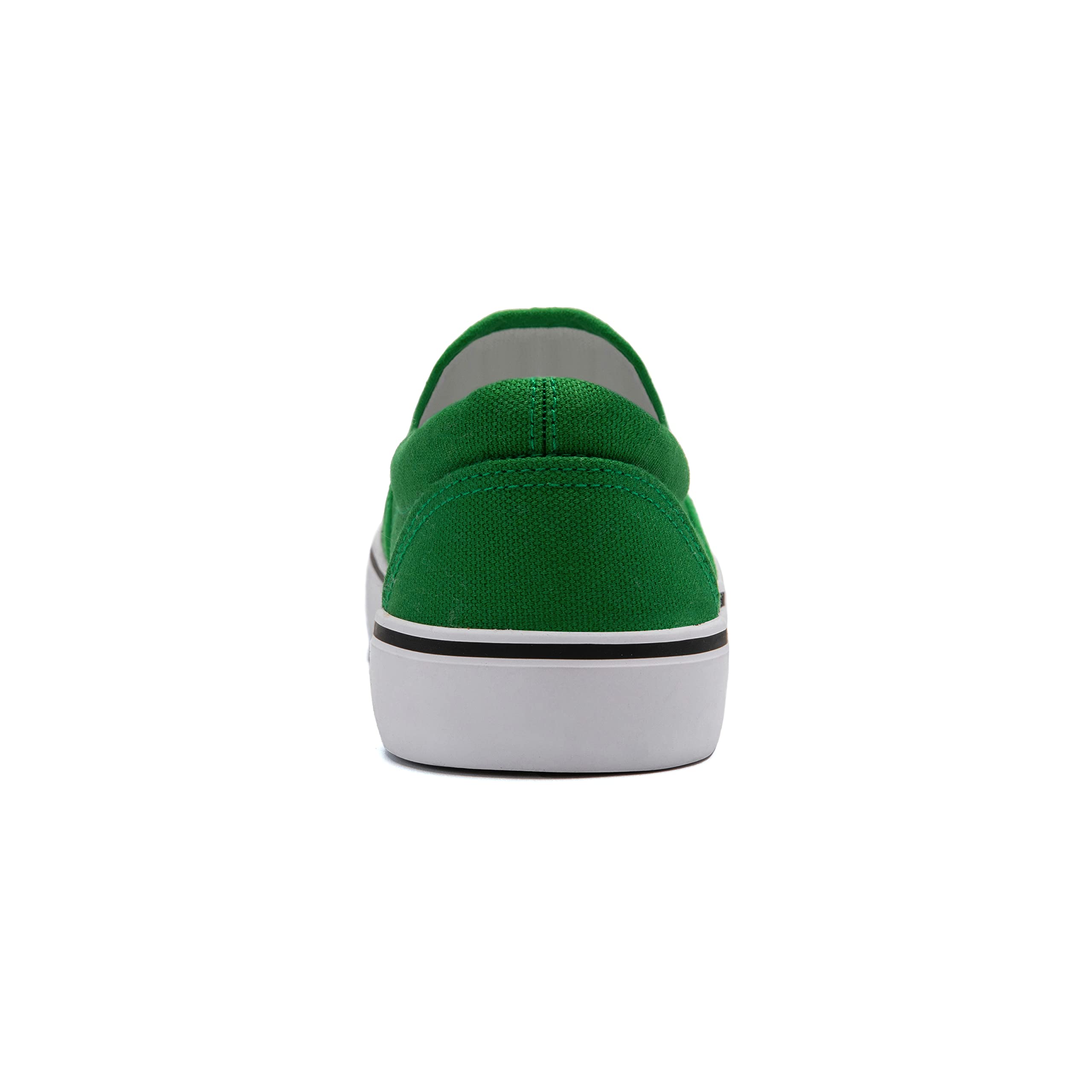 Emma Shoes Low-Top Slip Ons Women's Fashion Sneakers Casual Canvas Sneakers for Women Comfortable Flats Breathable Padded Insole Slip on Sneakers Women Low Slip on Shoes, Emerald Green, 9