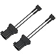 SEINECA 2pcs Car Horn Adapter Wiring Harness, Black, Compatible with Ford, Chevy, Buick & More, Plug & Play, 10cm/3.9in Length