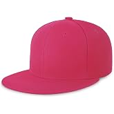 CHOK.LIDS Classic Snapback Flat Bill Hat Blank Adjustable Baseball Cap | Structured high crown, flat visor, blank front for customization, adjustable snap closure, trendy everyday style