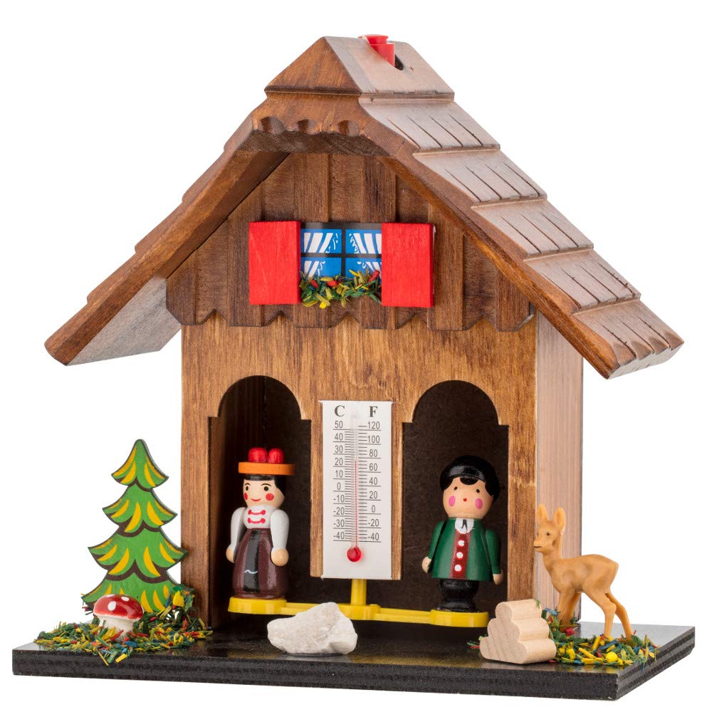 TFA-Dostmann 48.1503 Black Forest Weather House Real Wood Made in Germany (brown)