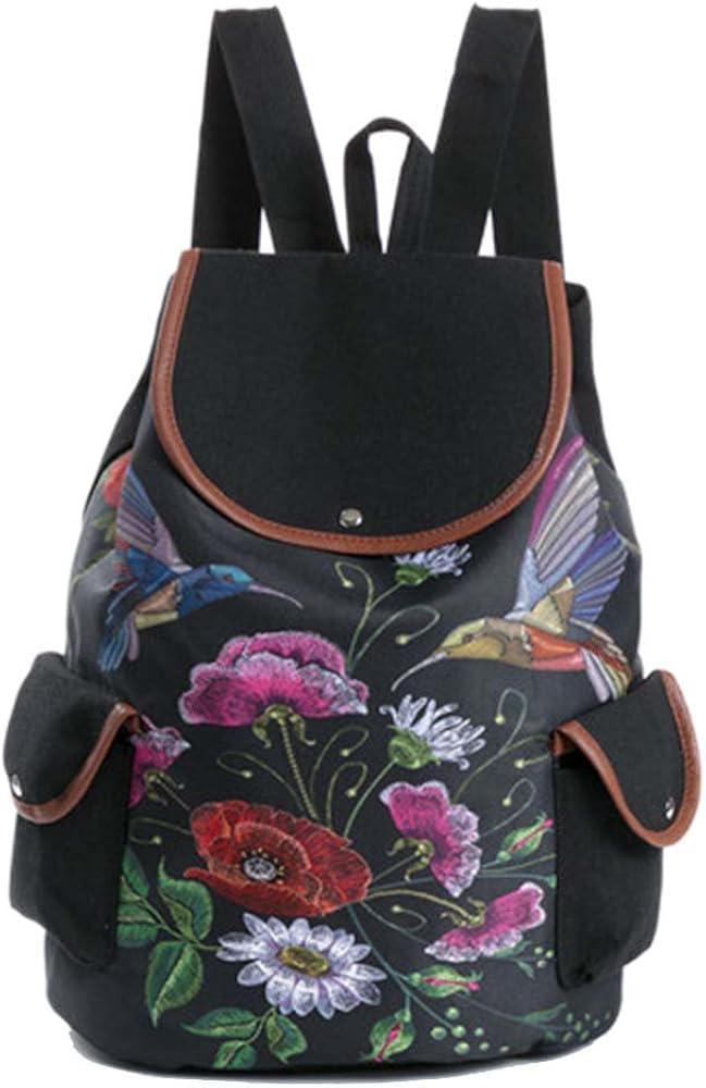 allenshopping Backpacks For Women Drawstring Rucksack Teenager Girls Canvas School Bags Striped Travel Backpack