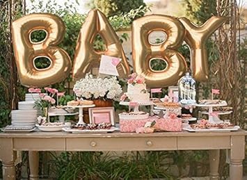 Buy Party Propz Baby Shower Golden Baby Foil Balloons 1 Set Of 4