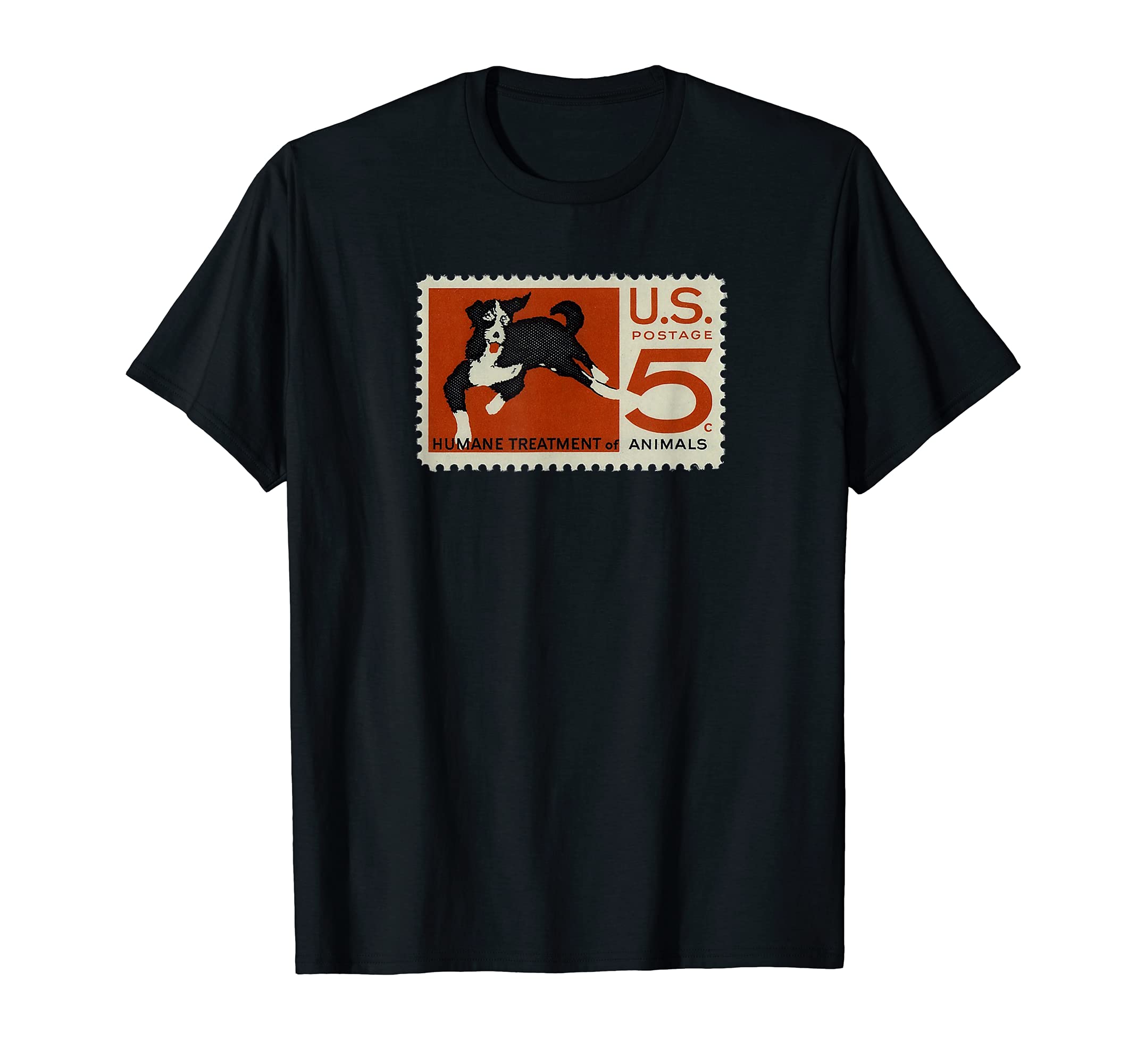 Animal Pet Lovers Dogs Cats Birds Reptiles Fish USA Stamp T-Shirt