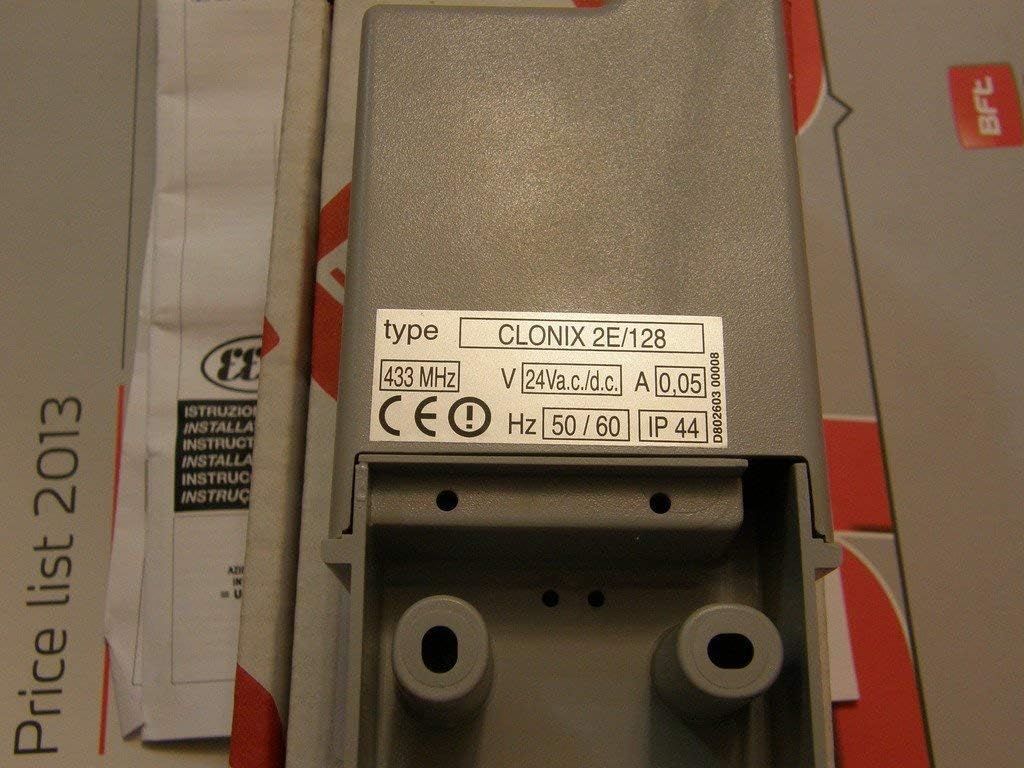 BFT Clonix 2E Receiver 2 Channel 433.92MHz 12-24V AC/DC (for Mitto Kleio, Trc Garage Gate Remotes), black/white/silver - Image 5