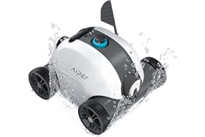 AIPER Cordless Robotic Pool Cleaner, Cordless Pool Vacuum Robot with Dual-Drive Motors, Self-Parking Technology, 90 Mins Cleaning for Above/In-ground Pools with Flat Floor up to 861 sq.ft