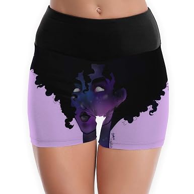 Compression Shorts Galaxy Girl Art High Waist #workout #compression #shorts Compression Shorts Galaxy Girl Art High Waist