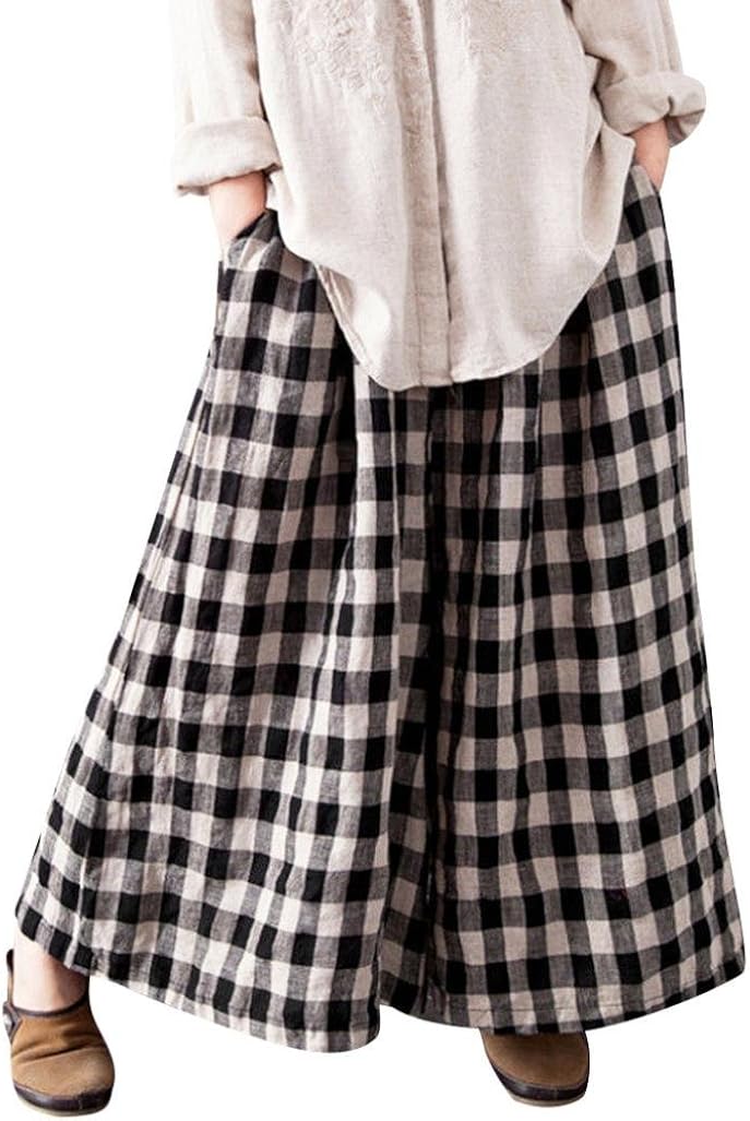 baggy tartan trousers