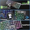 FELiCON K620 Wireless Gaming Keyboard and Mouse Combo, Mechanical Feel Rechargeable 100% Keyboard 4800 mAh, 16 Light Up…