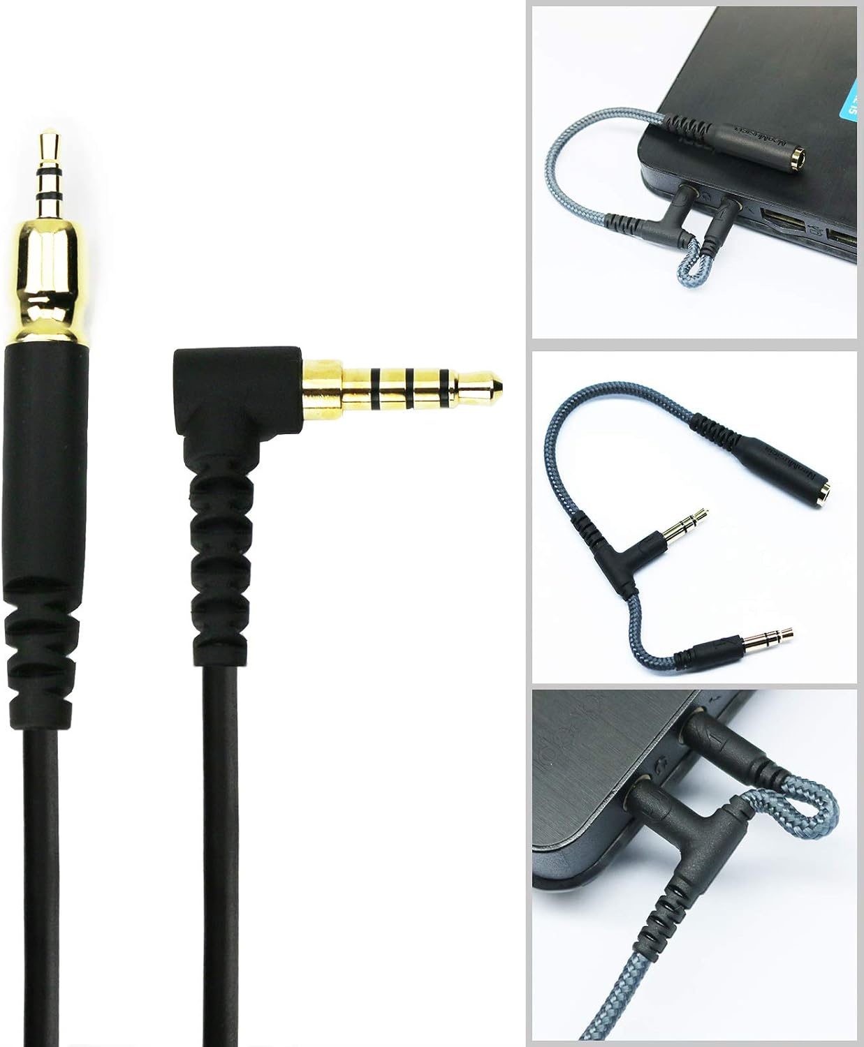 Replacement Audio Cable Compatible with Sennheiser Game ONE, Game Zero, PC 373D, GSP 500, GSP 350, GSP 600 Gaming Headsets (2m/6.6ft) - Image 3