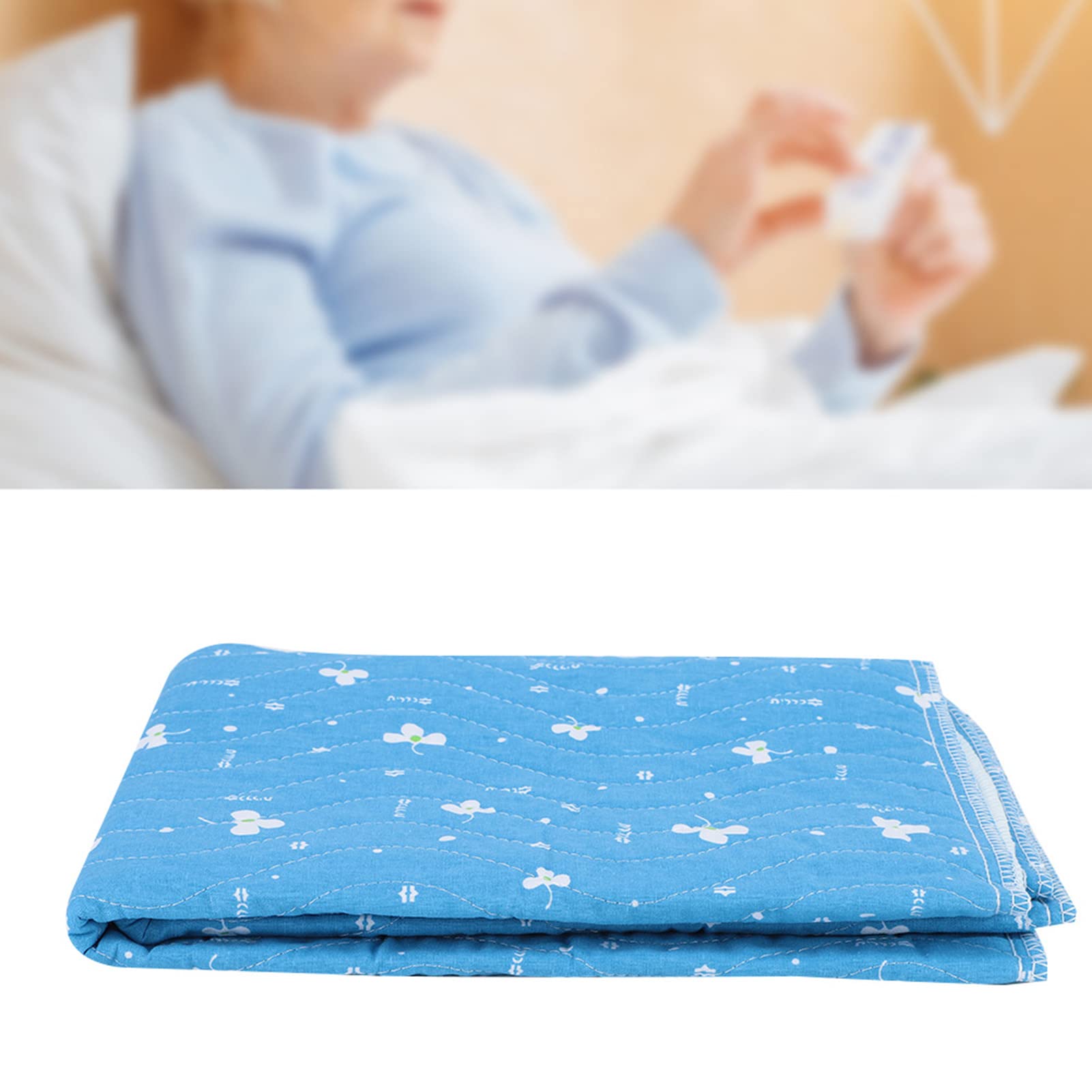 Reusable Washable Pad, Reusable Incontinence Under Mats, Absorbent Cotton Bed Diapers for Elderly Adults Man Pregnant Women Children(2#)