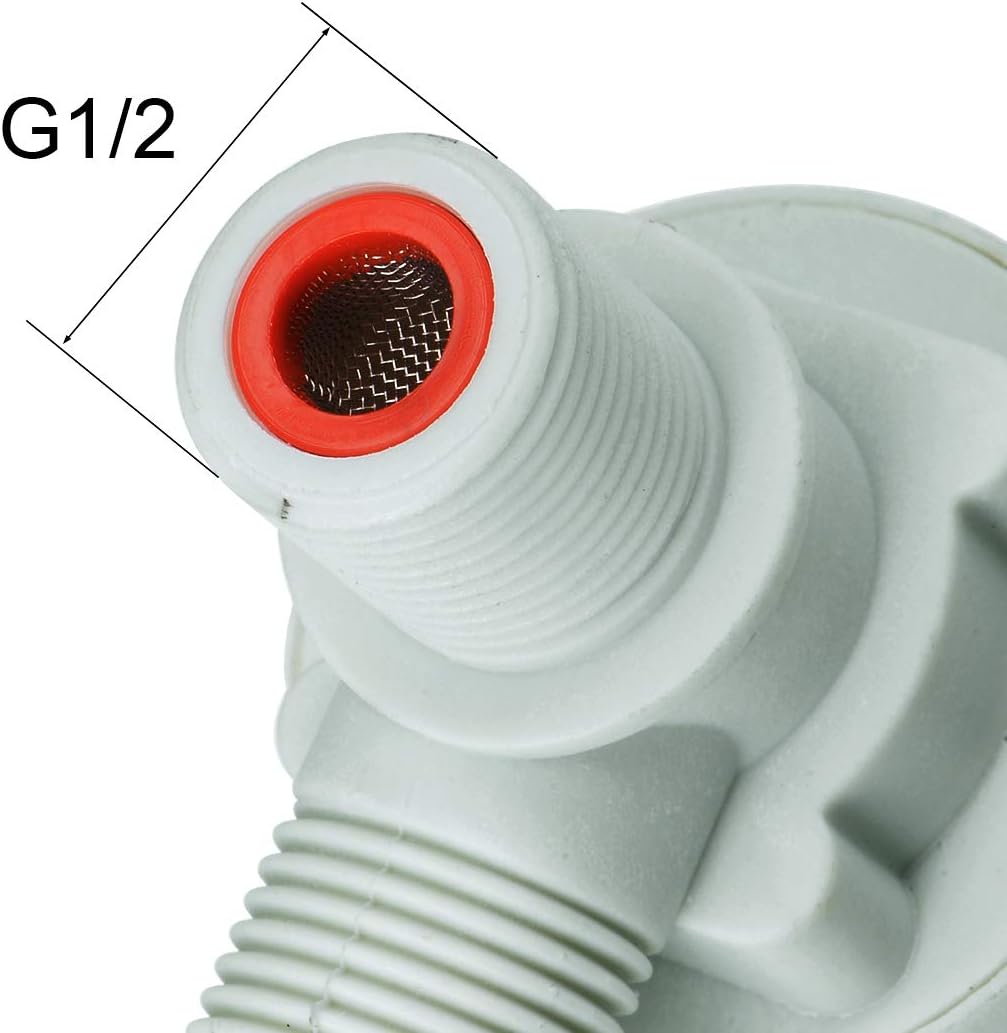sourcing map Float Ball Valve G1/2 Thread Plastic Vertical Exterior Water Liquid Level Control Sensor Automatic with Filter - Image 4