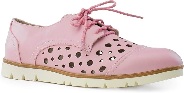 pink saddle oxfords