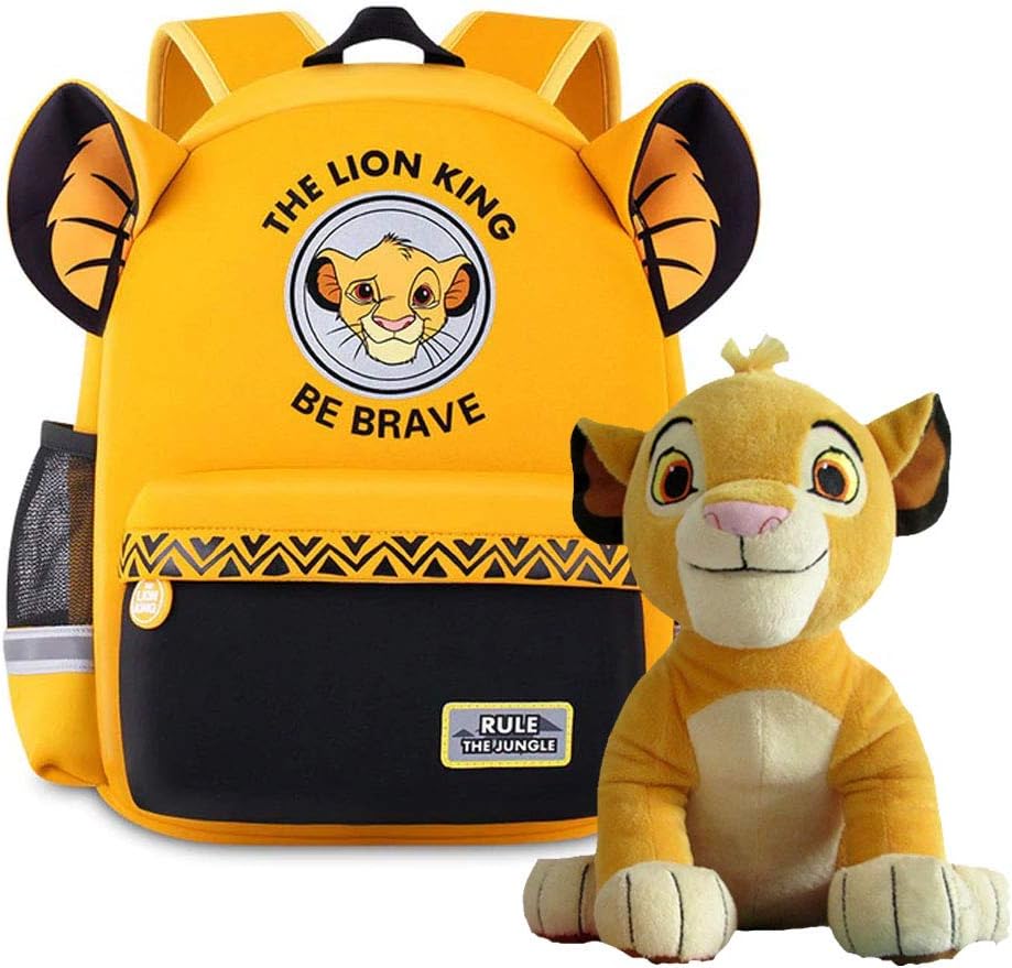 Lion King Backpack 15" Simba Bookbag Light Reflective