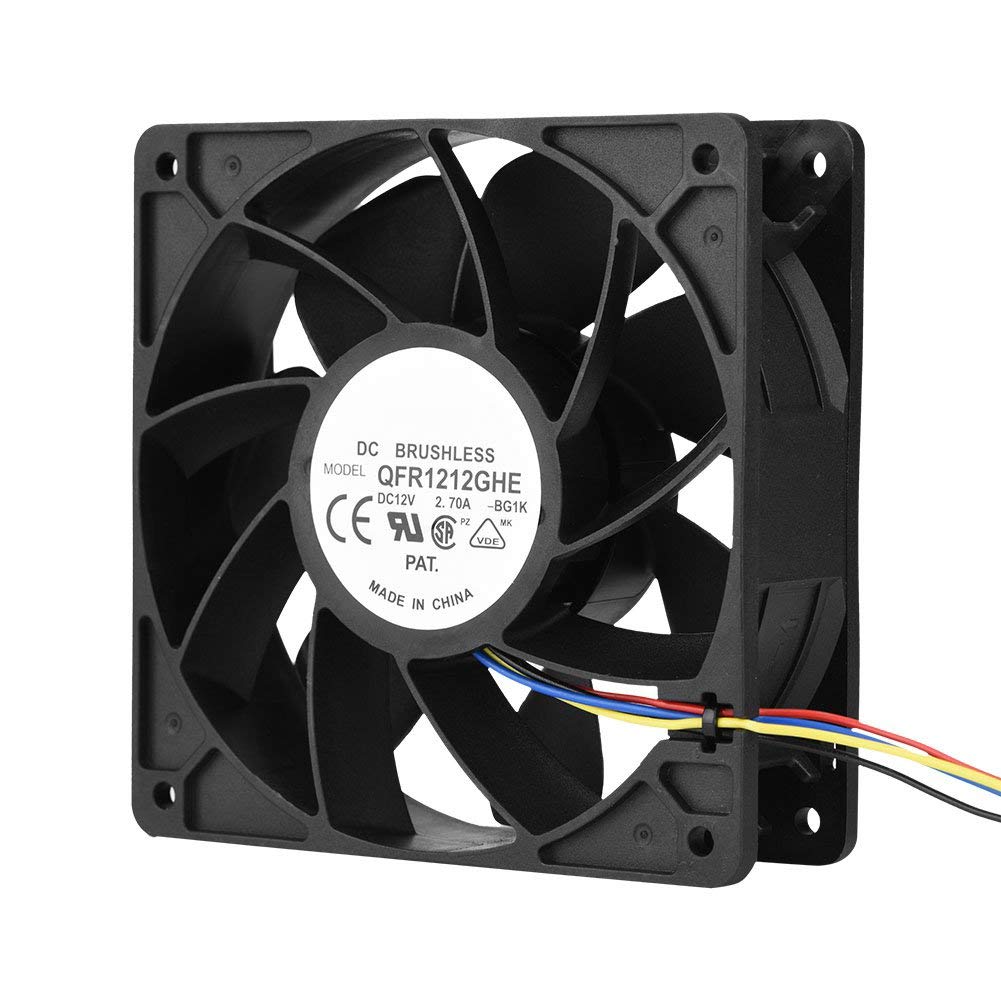 Tosuny Case Fan, Ultra Quiet Computer Cooling Fan, DC 12V 2.7A 6000RPM Cooling Fan, 4-Wire 4 Pin Connector, Replacement Cooling Fan, for Antminer S7 S9