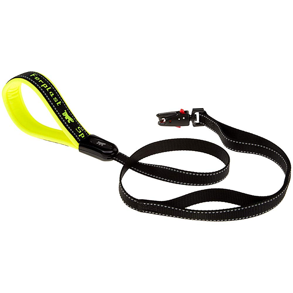 Ferplast SPORTDOG G Dog Lead - MATIC Automatic Closure Technology - Reflective & Anti-Abrasion - Second Handle - Soft Padding - Italian Design - 120 x 2 cm, Yellow โ image 1