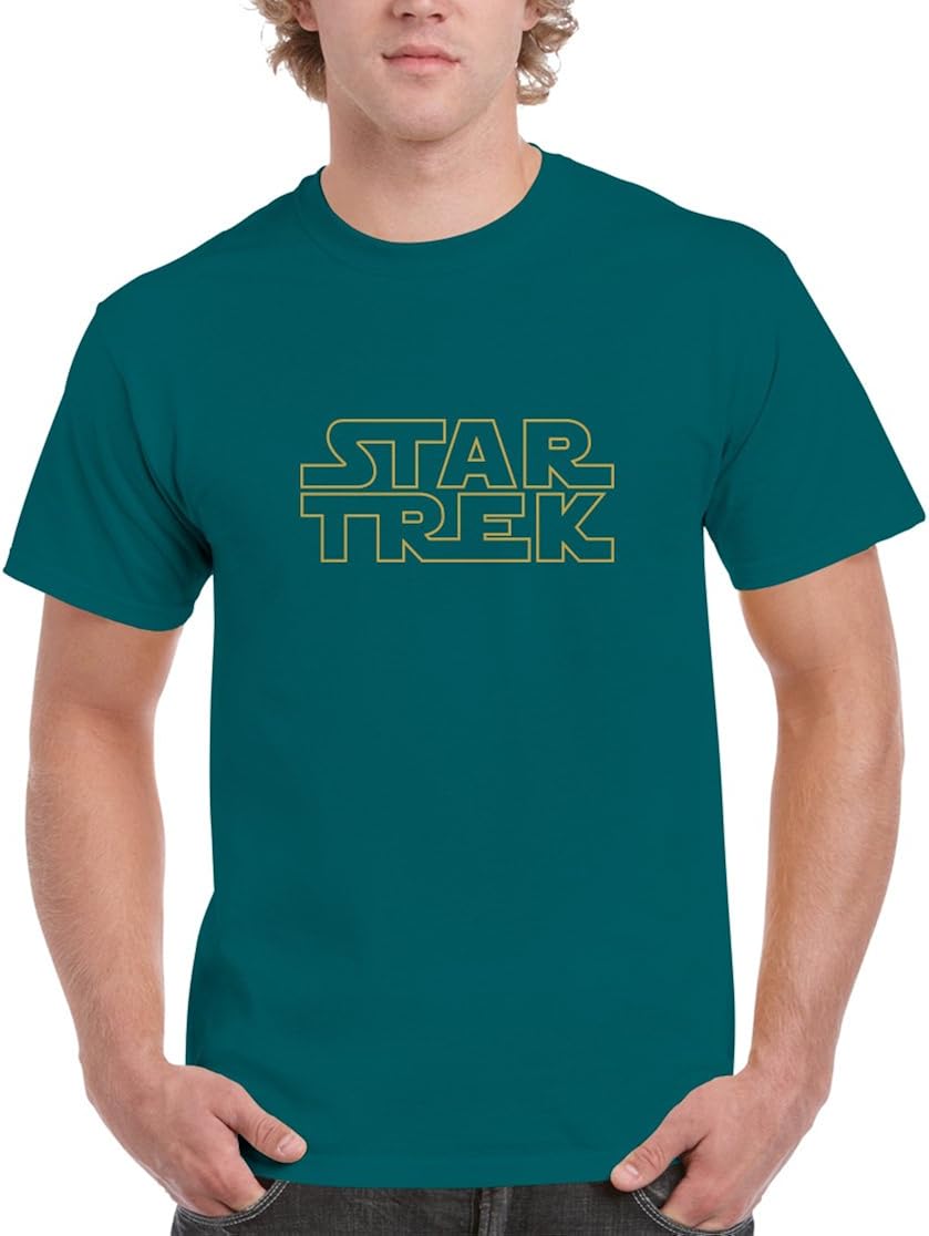 Amazon Com Bbt Mens Star Trek In Star Wars Logo Tee Clothing