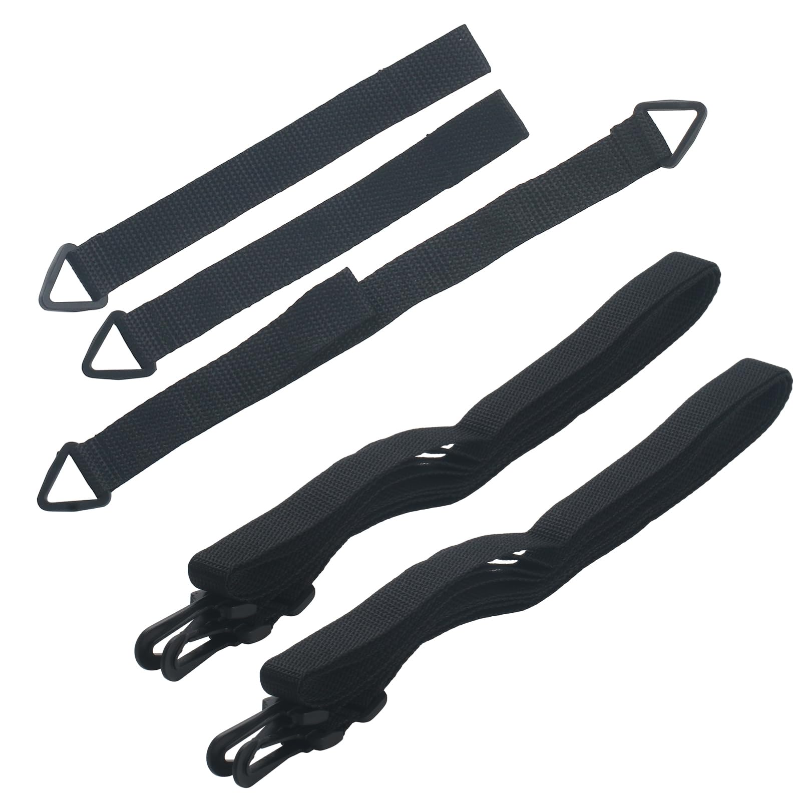 BODYA 5Pcs Fixed Straps for Large Outdoor Umbrella, Wind Protection Fixed Band Wind Lock for Outdoor Garden Cantilever Parasols Adjustable Black