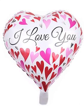 Outflower 10pcs I Love You Ballon Coeur Damour De Fête D