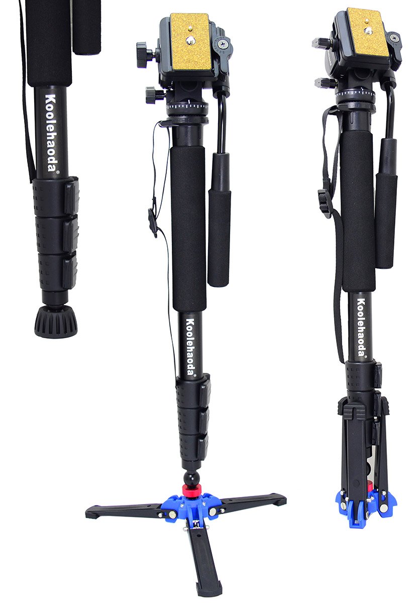 Koolehaoda cámara profesional de aluminio monópode Cabeza de vídeo
