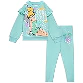 Disney Junior Floral Sweatshirt and Leggings Outfit Set Infant to Big Kid Sizes (12 Months - 14-16)