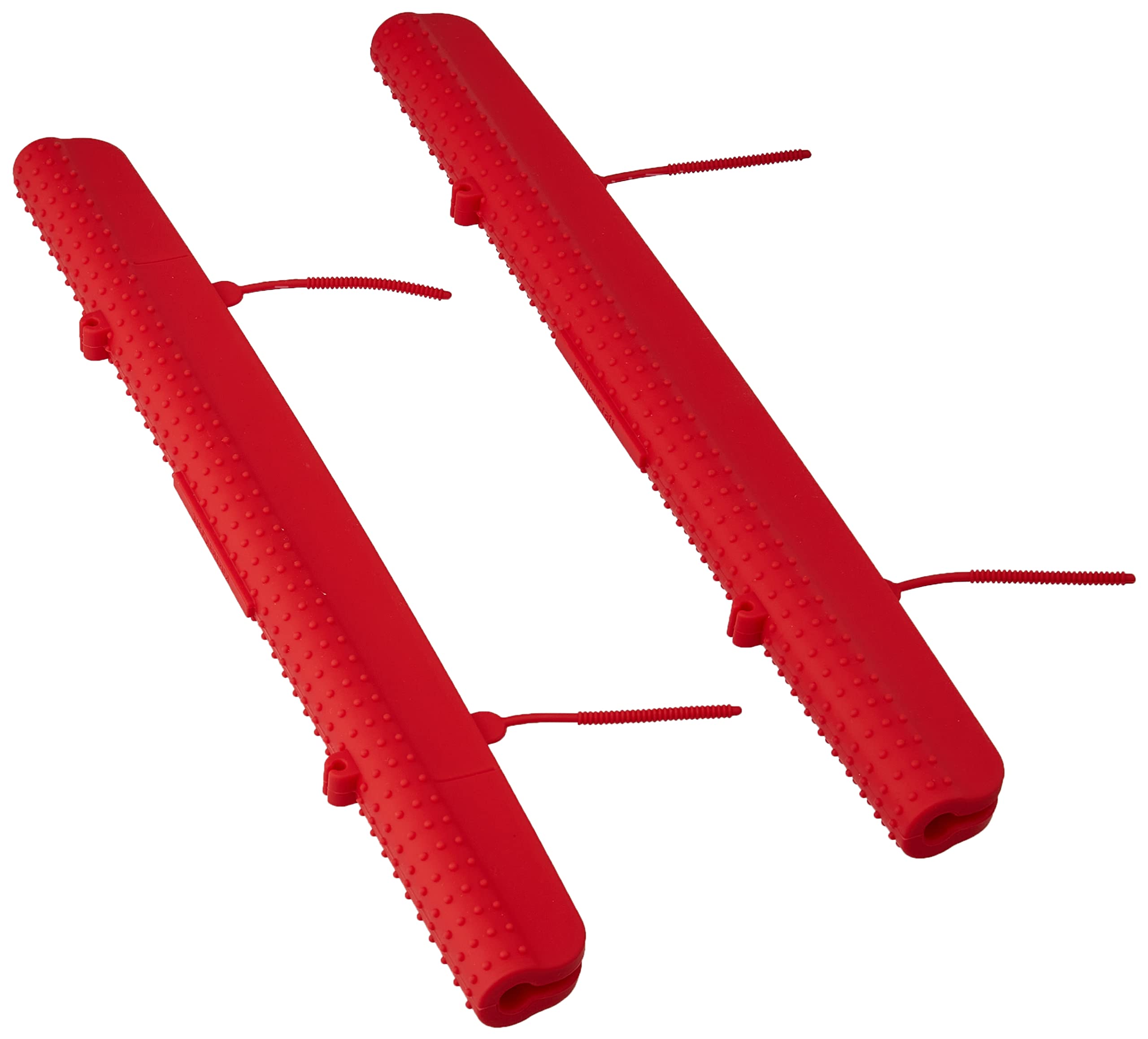 MasterClass Universal Silicone Oven Shelf Guards, 31 cm (12") (Set of 2) - Red