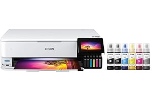 Epson EcoTank Photo ET-8550 Wireless Wide-format Color All-in-One Supertank Printer with Scanner, Copier, Ethernet and 4.3-inch Color Touchscreen
