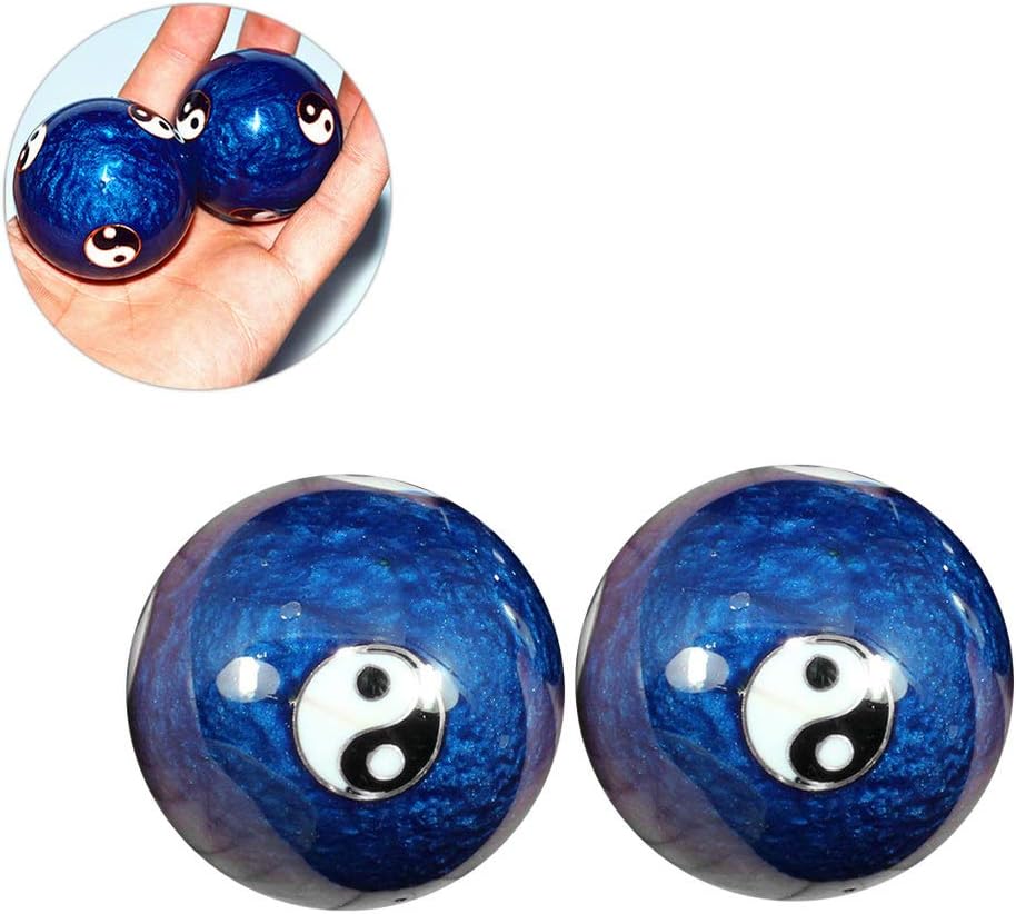 2pcs Baoding Balls Massage Balls Therapy Handballs with Case Hand Massager Stress and Pain Relief & Hand/Wrist Massage Therapy Finger Exercise Health Care Baoding Balls Physio Ball - Image 4