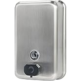 Stardrix Heavy Duty Stainless Steel Wall Mount Soap Dispenser, 1100ml/37oz, with Corrosion Proof Lining and Anti-Leak Pump for Commercial & Home Bathroom Kitchen(Vertical)