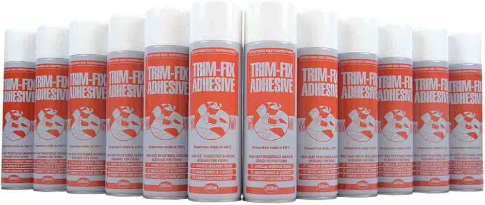 Trim Fix 12x 500ml High Temp Adhesive Spray Van Lining Headlining Automotive