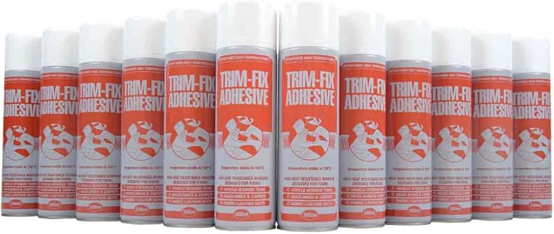 Trim Fix 12x 500ml High Temp Adhesive Spray Van Lining Headlining Automotive