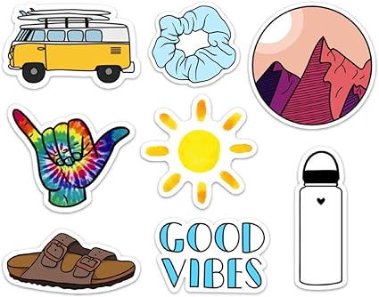 Amazon Com Cute Nature Vsco Girl Stickers For Water Bottles And