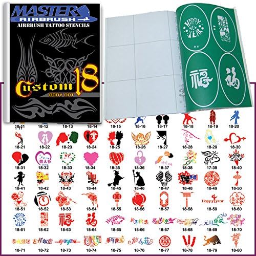 Airbrush Stencil Fake Tattoo Tribal Designs Book 18