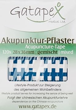 Gatapex Akupunktur Pflaster in Gitterform 120 Stück 28 x 35 mm gemischte Farben