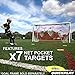 QuickPlay PRO Soccer Target Nets with 7 Scoring Zones – Practice Shooting & Goal Shots | Available in 4 Sizes | Portable Training Equipment | Soccer Frame Not Included